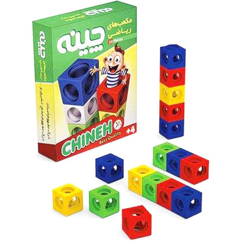 مکعبهای ریاضی چینه ۲۰ عددی با قابلیت اتصال از شش طرف برای آموزش مفاهیم پایه ریاضی به کودکان